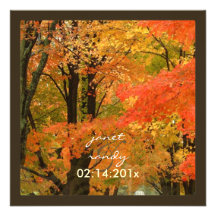 PixDezines in the woods, fall weddings/DIY events Personalized Invitations