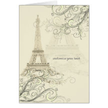 PixDezines La tour eiffel Card