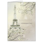 PixDezines La tour eiffel+icy snow Card