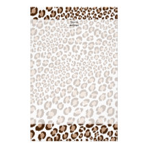 PixDezines Leopard/Natural/diy background colour!! Personalised Stationery