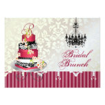 PixDezines monogram bridal red velvet cake Invites