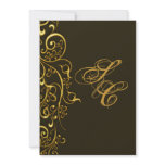 PixDezines Ornamental Gilded Gold Swirls invitations