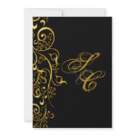PixDezines Ornamental Gilded Gold Swirls invitations