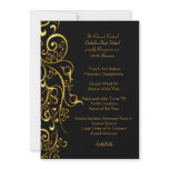 PixDezines Ornamental Gilded Gold Swirls invitations