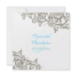 PixDezines Ornamental Rustic Silver Swirls invitations