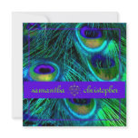 PixDezines Peacock feather/psychedelic colours invitations