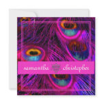 PixDezines Peacock feather/psychedelic colours invitations