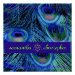 PixDezines Peacock feather/psychedelic colours invitations