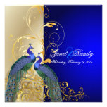 PixDezines Peacock, filigree+swirls/blue/DIY invitations