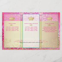 PixDezines pink flora damask Full Color Flyer