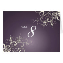 PixDezines Plum Vanilla Swirls Thank You cards