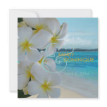 PixDezines Plumeria Lei /beach/tropical wedding Personalised Announcements