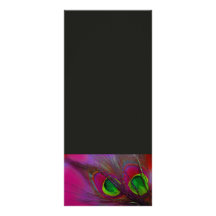PixDezines Psychedelic Peacock, Customise It! Custom Rack Cards