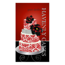 PixDezines red velvet cake /pâtisserie Business Card Templates