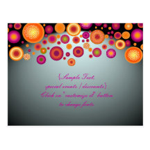 PixDezines Retro bold christmas ornaments Post Card