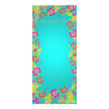 PixDezines retro bold hibiscus/diy backgrond Rack Card Template