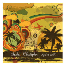 PixDezines Retro Surfers, destination events Personalised Announcement
