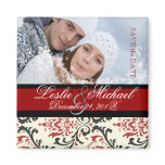 PixDezines Rossi Damask, Photo Save Date Fridge Magnet