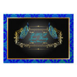 PixDezines rsvp aqua peacocks+vendome damask invitations