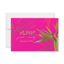 PixDezines rsvp Bird of Paradise/DIY colour Personalized Announcements