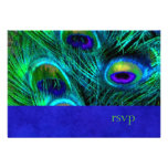 PixDezines rsvp Cobalt Peacock invitations