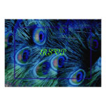 PixDezines rsvp Peacock Feather invitations