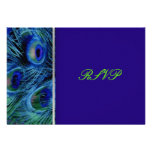PixDezines rsvp Peacock Feather invitations