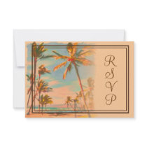 PixDezines rsvp Vintage Beach Scence/Aloha/Luau