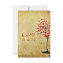 PixDezines rsvp vintage maple tree/orange+pink