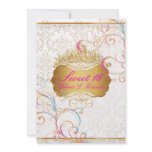 PixDezines Sweet 16/Rainbow Swirls Personalized Invitations