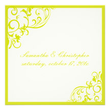PixDezines Vines/lime Personalised Invitations