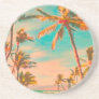 PixDezines Vintage Beach Scene, mauna lani bay Beverage Coaster