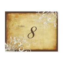 PixDezines Vintage Cream Swirls, table no. cards Post Card