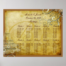 PixDezines Vintage Eiffel Tower/Cream Swirls/DIY Posters