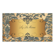 PixDezines Vintage Forentius damask/slate Business Card