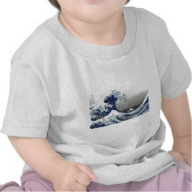 PixDezines Vintage, Great Wave, Hokusai 葛飾北斎の神奈川沖浪 Tee Shirts