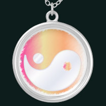 PixDezines Yin Yang, Pink+Orange necklaces