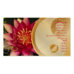 PixDezinesFuschia lotus + pearly swirls + yin yang Business Cards