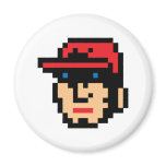 Pixel Baseball Player magnets