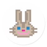 Pixel Bunny Rabbit II stickers