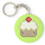 pixel cupcake keychain
