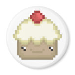 pixel cupcake magnet