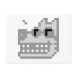 Pixel Grinning Wolf postcards