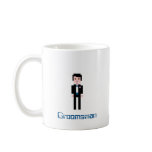 Pixel Groomsman - Navy mugs