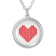 Pixel Heart Pendants