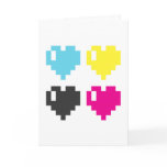 Pixel Hearts greeting card
