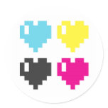 Pixel Hearts stickers