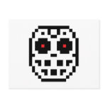 Pixel Hockey Goalie Mask postcards