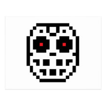 Pixel Hockey Goalie Mask Postcards