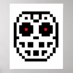 Pixel Hockey Goalie Mask posters